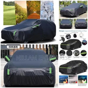 Universal Black Car Cover With Fleece on the Inside Part