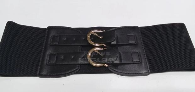 Ladies Black Elastic Belts - thumbnail 2