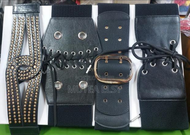 Ladies Black Elastic Belts - thumbnail 3