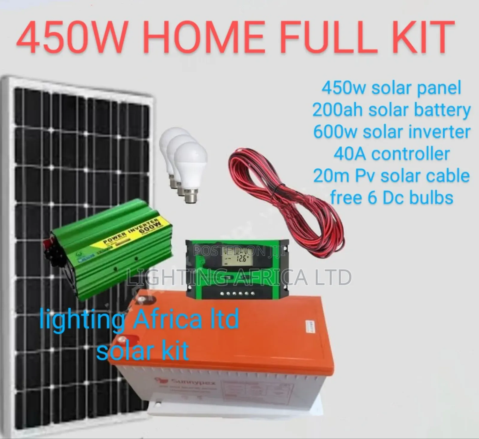 450w Home Solarpex Gel Kit Complete
