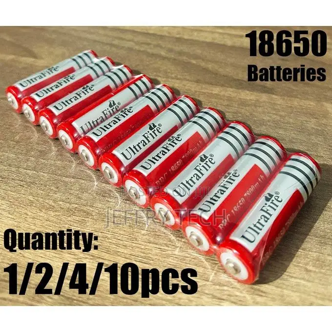 10 PCS 3.7v Li-Ion 18650 Rechargeable Lithium Battery