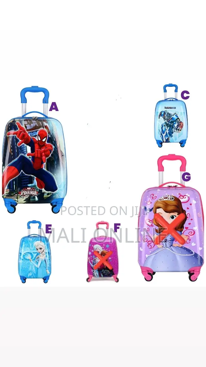 Cartoon Themed Kids Trolley Bags Suitcases With Wheels