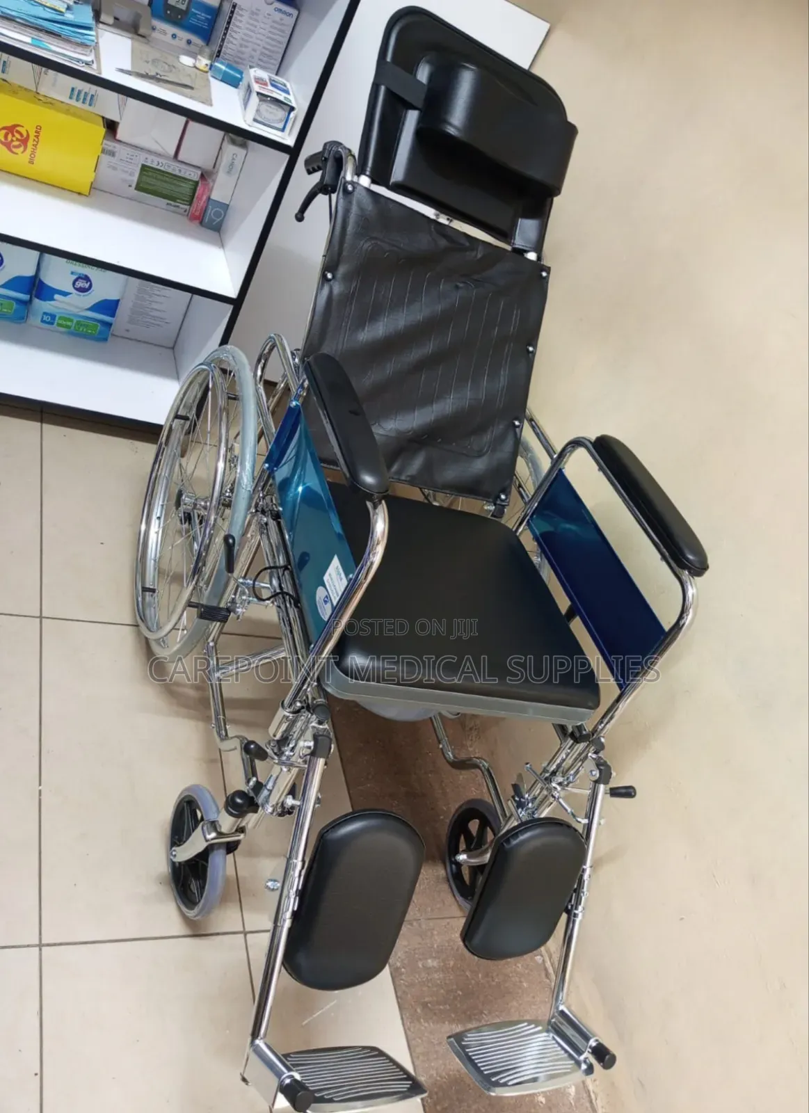 Reclining Commode Wheelchair