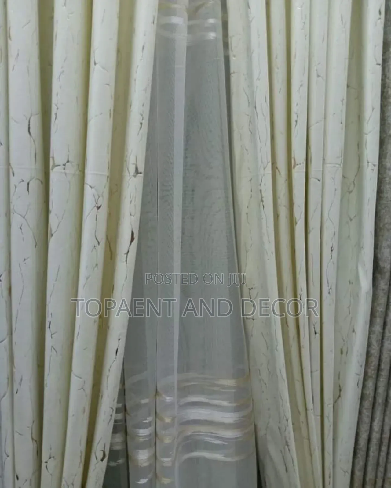 Cream Velvet Curtains With Gold Patterns for Home Curtains
