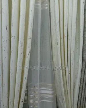 Cream Velvet Curtains With Gold Patterns for Home Curtains