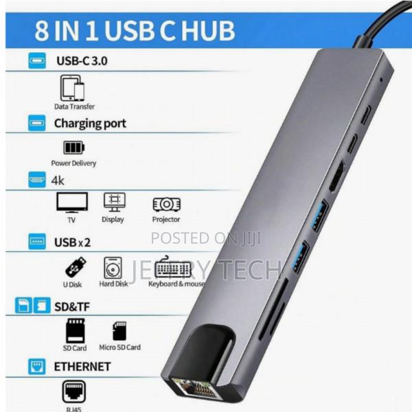 8-in-1 Type-C Docking Station With Sd/ Card Reader Ethernet - thumbnail 3