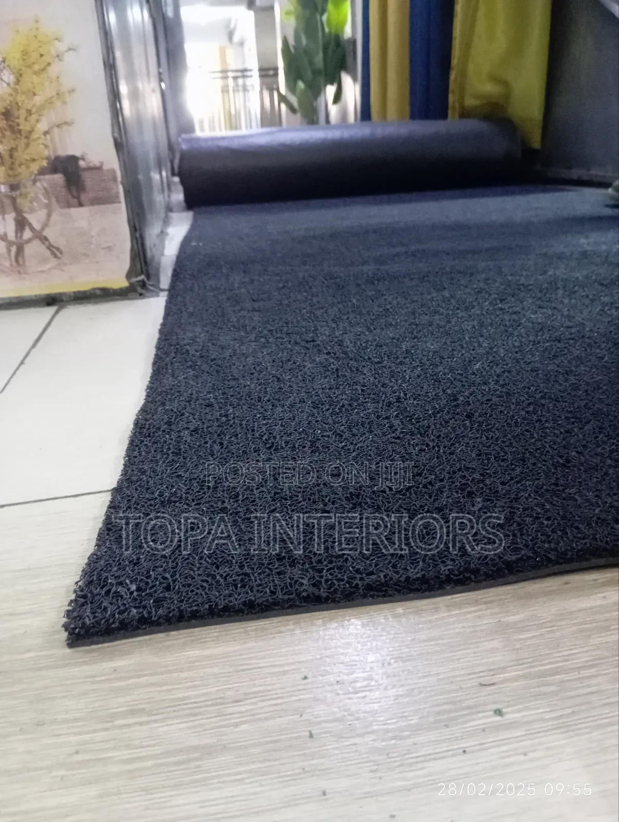 Black Vinyl Loop Mats for Entrance and Slippery Floors