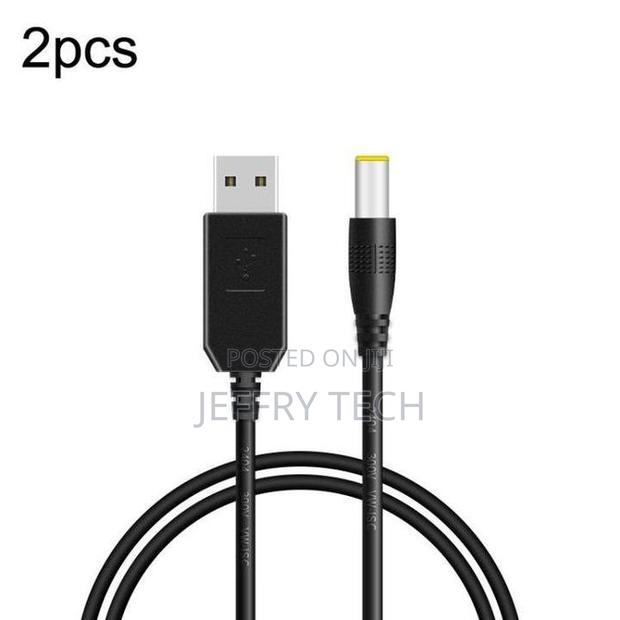 2pcs Dc 5v to 12v Usb Booster Cable Router Power Cord