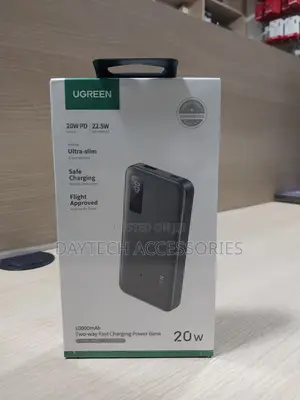 Ugreen 10000mah 20w Two-Way Fast Charging Power Bank - Black