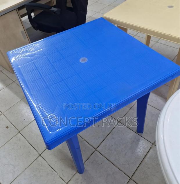 Square Plastic Table With Umbrella Hole - main view