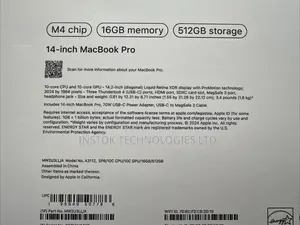 New Laptop Apple MacBook Pro 16GB Apple M4 SSD 512GB