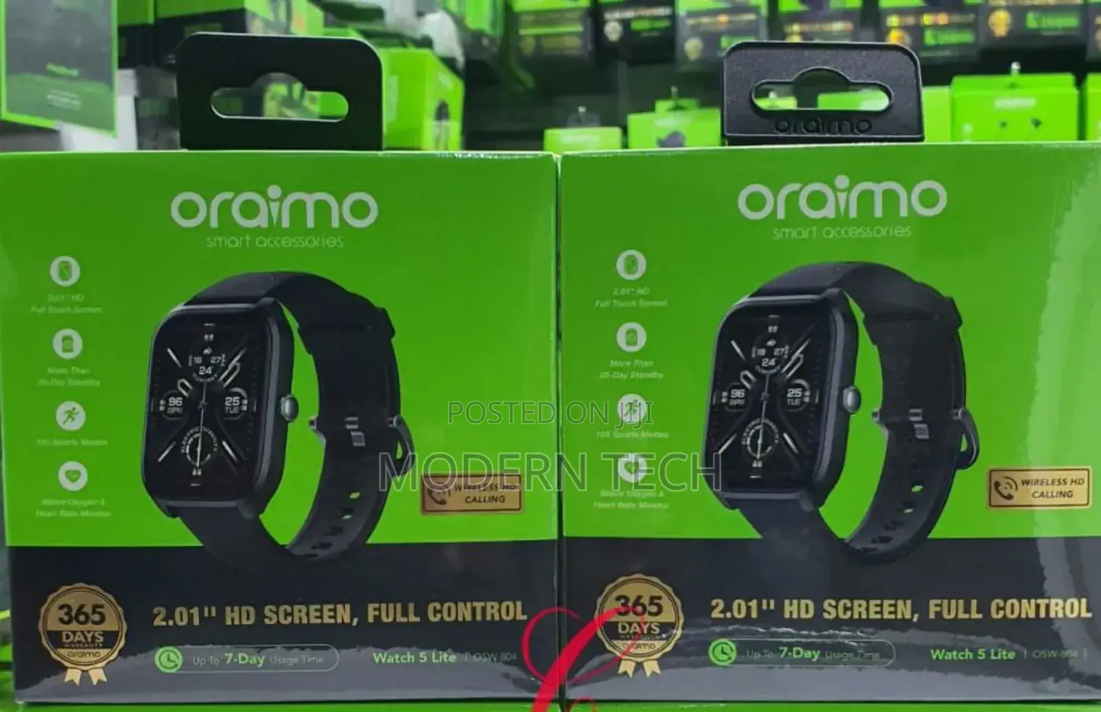 Oraimo Watch 5 Lite 2.01" Hd Ip68 Smart Watch