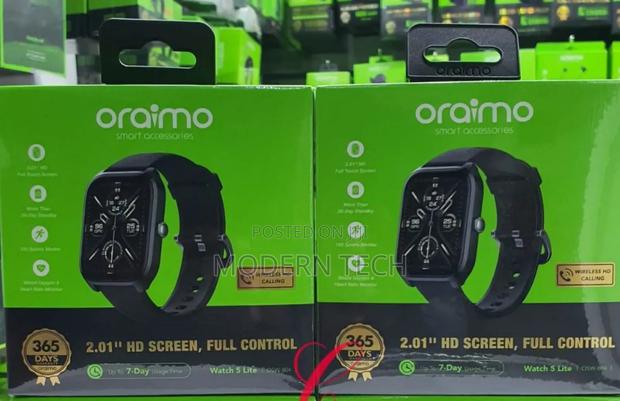 Oraimo Watch 5 Lite 2.01" Hd Ip68 Smart Watch