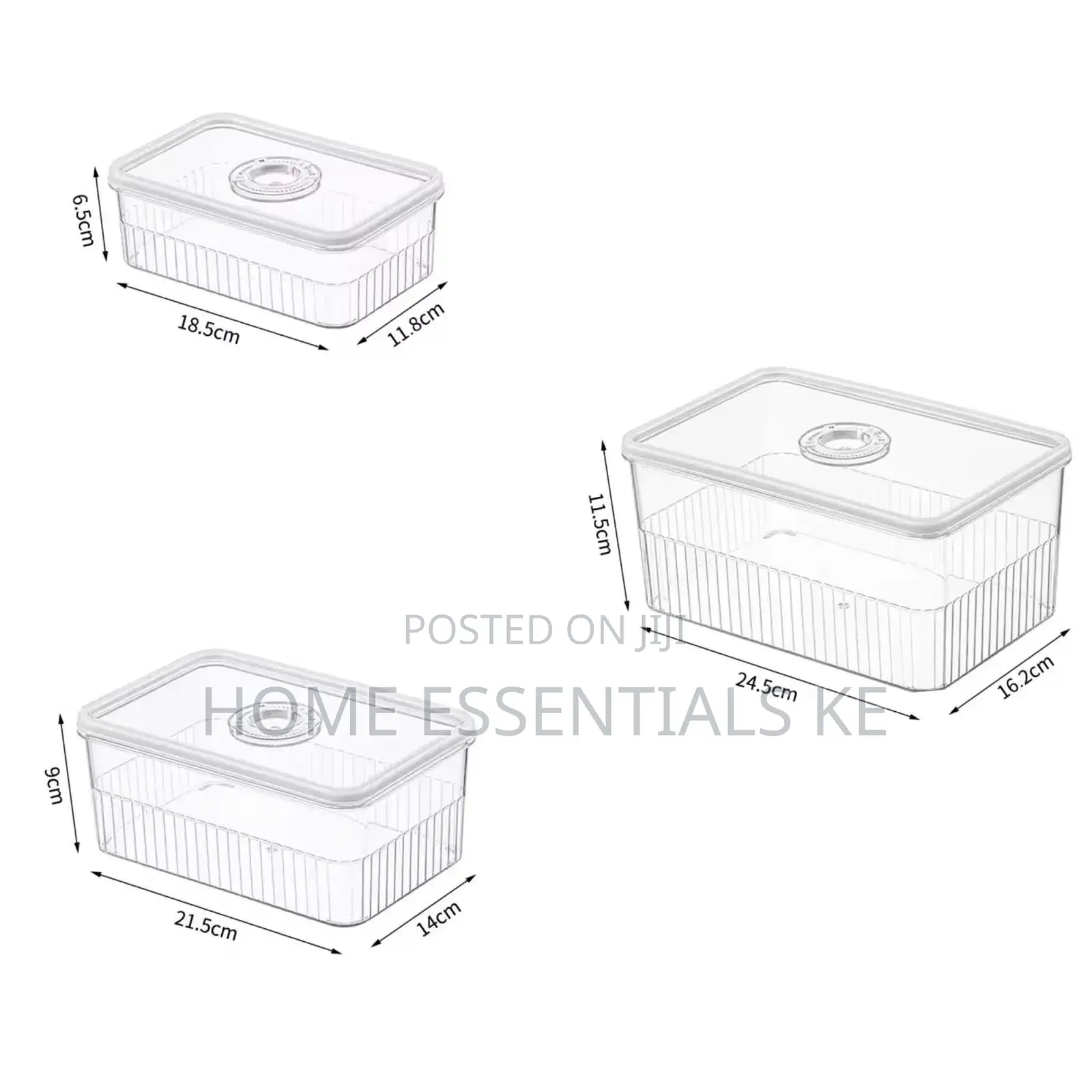 3pcs Set
Acrylic Transparent Fridge Organizer*
