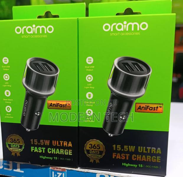Oraimo Highway 15 15.5w Car Charger With 3-in-1 Cable