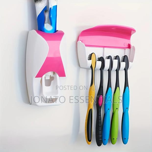 Automatic Toothpaste Dispenser With Toothbrush Holder Set - thumbnail 5
