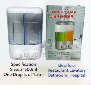 2*500ml Double Touch Soap Dispenser-Be