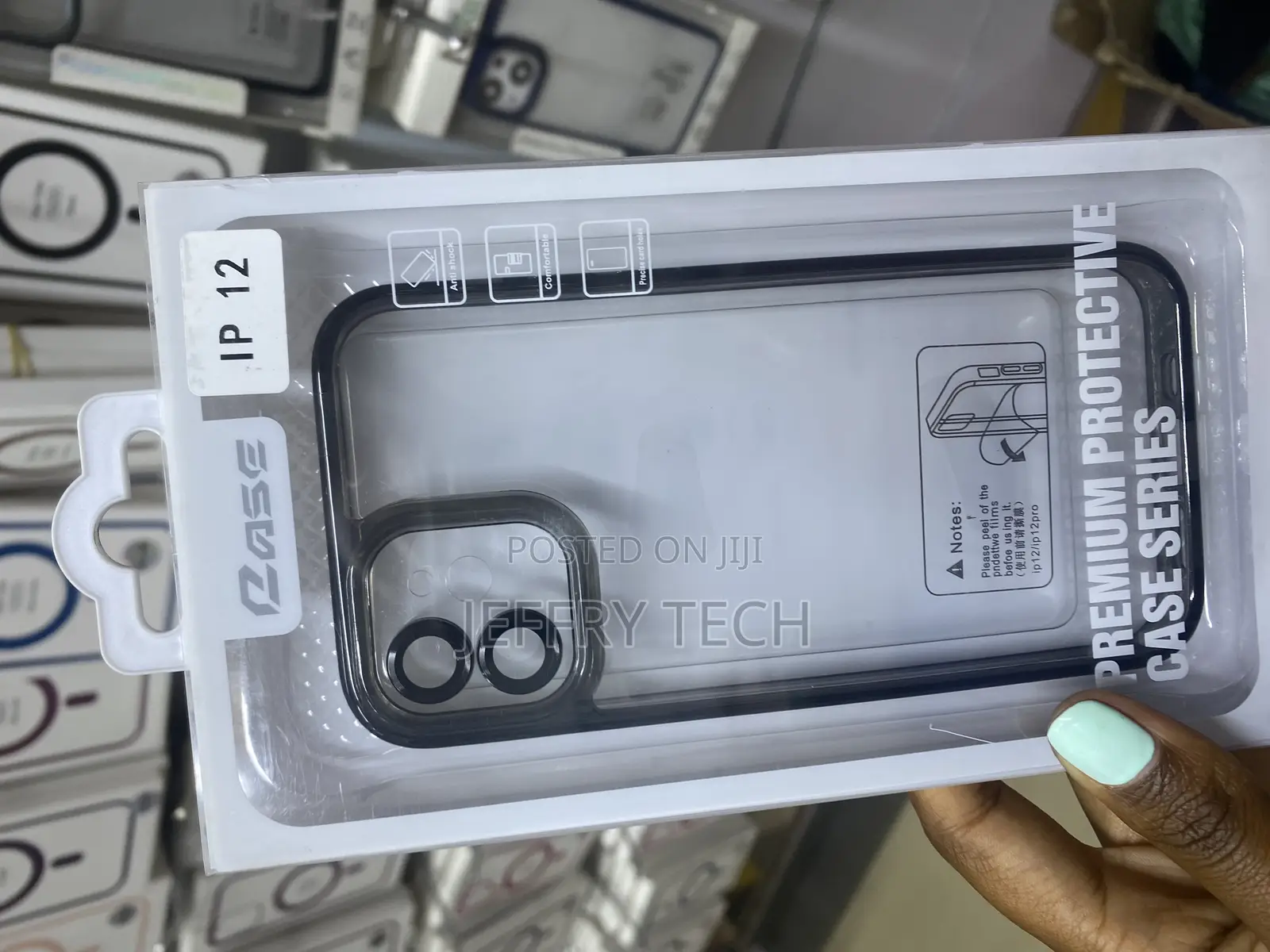 Canshn iPhone 12 Clear Case With Metal Ring Camera Lense