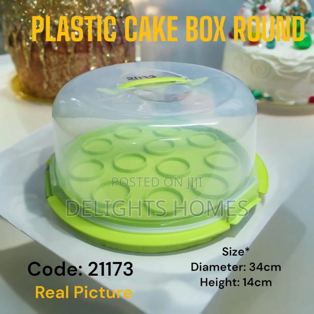 Plastic Cake Box Round-B - main view