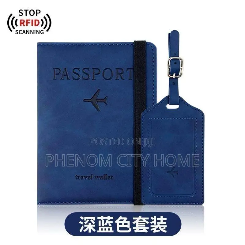 Premium Luxuriour Passport Holder With Suitcase Tag