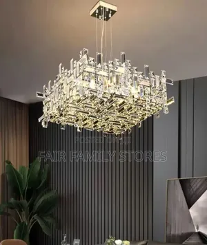 Modern Crystal Rectangular Chandelier 8 Lamp Luxury Lighting