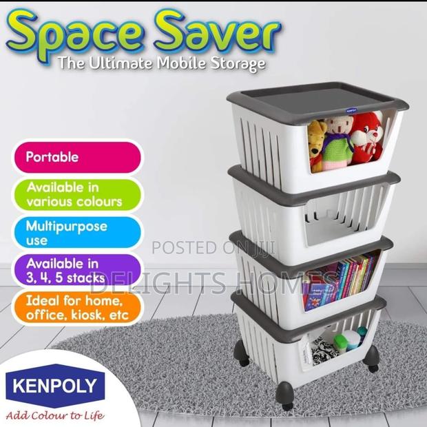 Kenpoly Space Saver 4 Stack Trolly_b - main view
