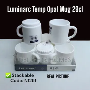 6pcs Luminarc Tempered Opal Mug 29cl