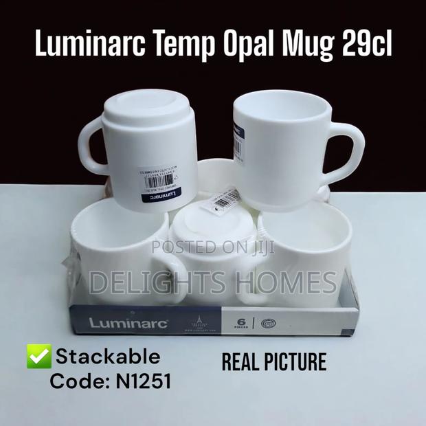 6pcs Luminarc Tempered Opal Mug 29cl
