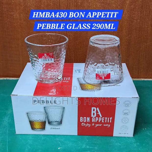 6pcs Bon Appetit Pebble Glass 290ml - main view