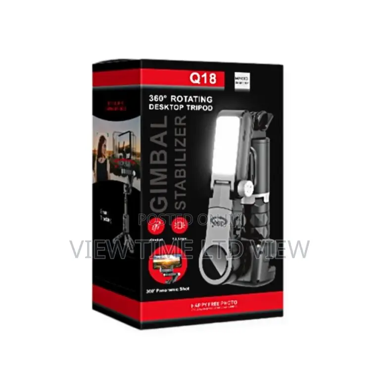 Gimbal Stabilizer Handheld Q18 360 Rotation Selfie Tripod