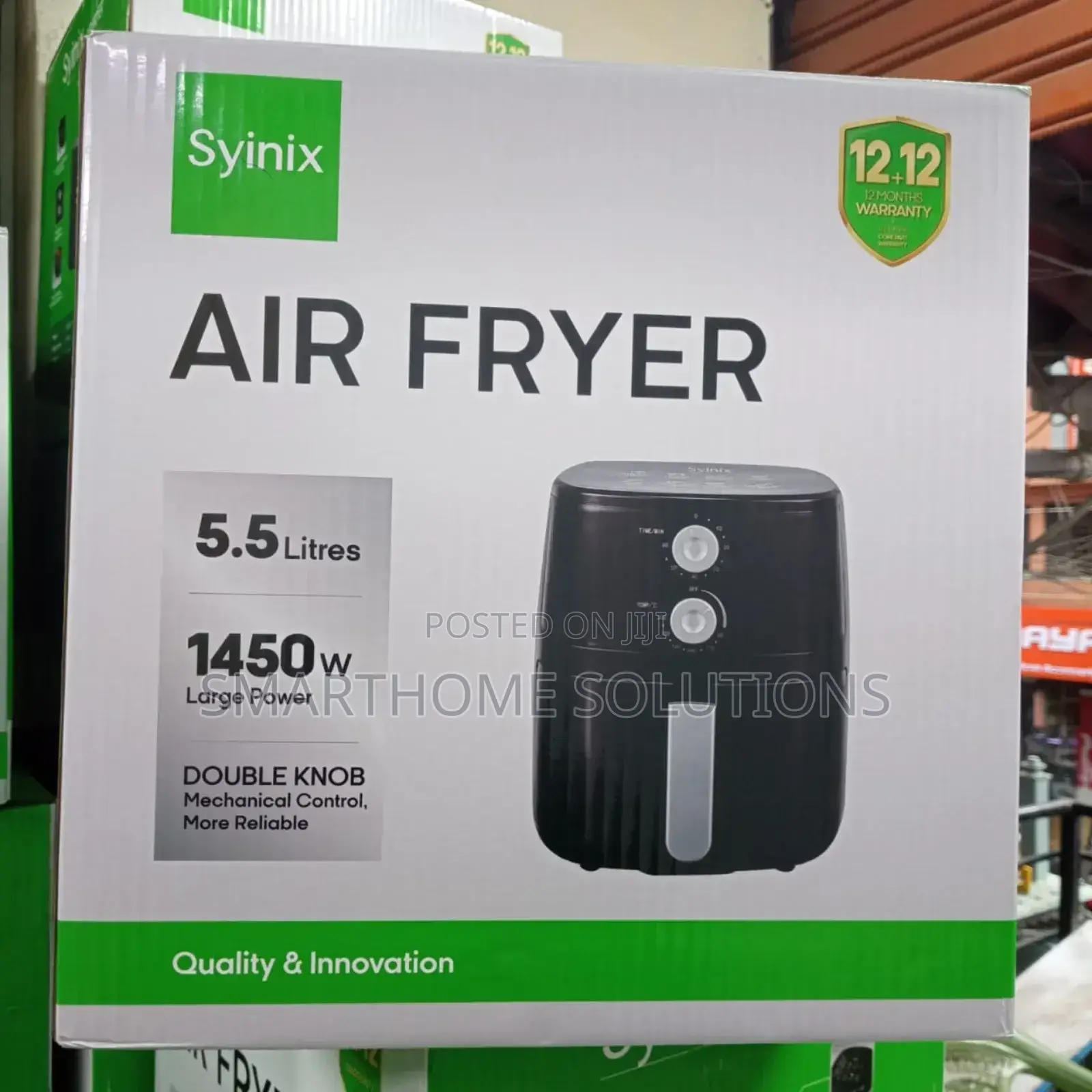 *Synix Black Air Fryer 5.5litres