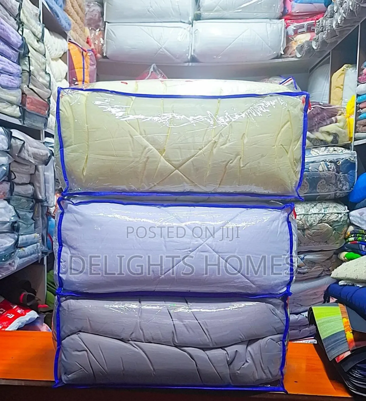 Stripped Cotton Binded Duvet Set-Sk