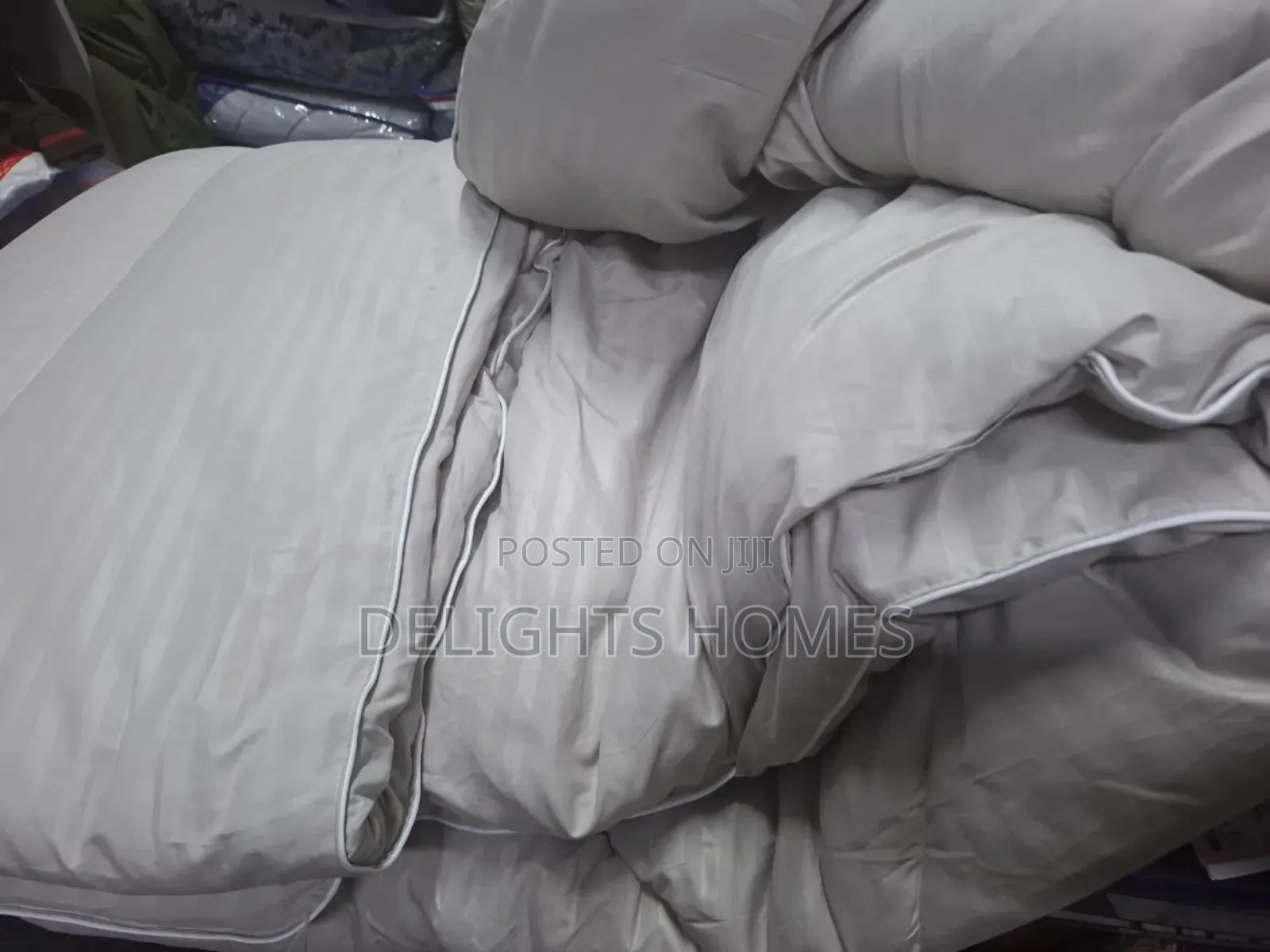 Stripped Cotton Binded Duvet Set-Sk