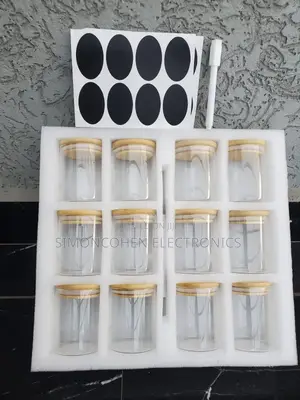 12pcs Glass Spice Jar Set