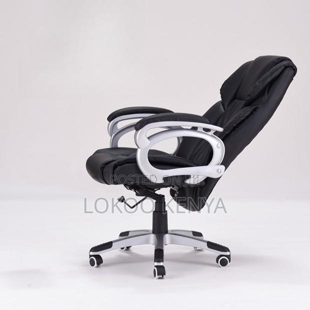 Office Chair : Black Leather Student Office Chair