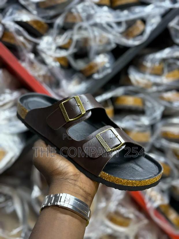 Quality Leather Open Slide Shoes 38-45 - thumbnail 2