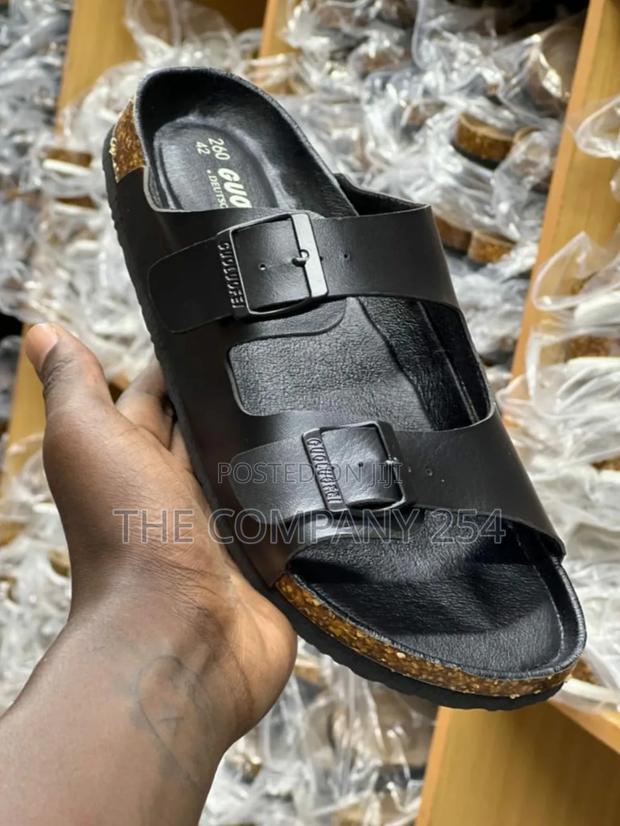 Quality Leather Open Slide Shoes 38-45 - thumbnail 3