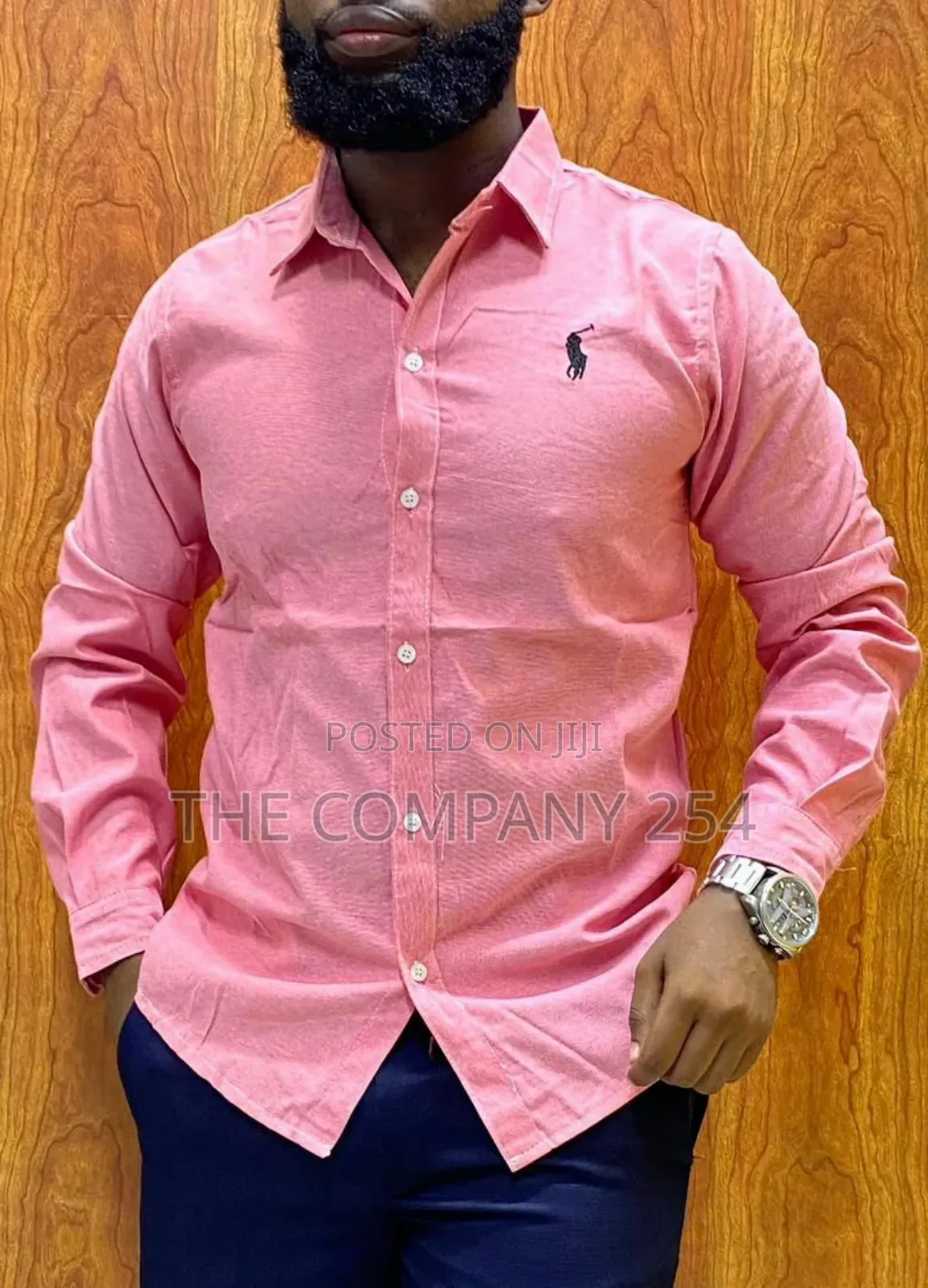 Quality Cotton Long-Sleeved Polo Collar Casual Shirts