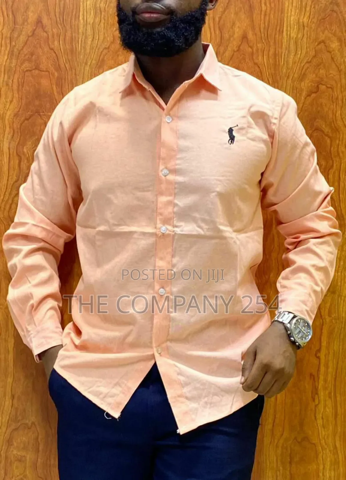 Quality Cotton Long-Sleeved Polo Collar Casual Shirts