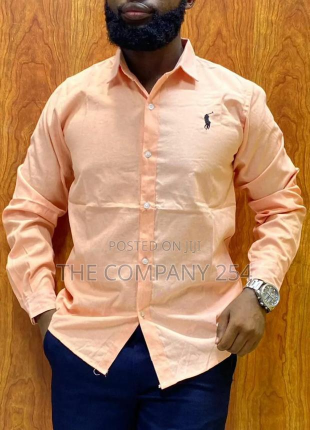 Quality Cotton Long-Sleeved Polo Collar Casual Shirts - thumbnail 3