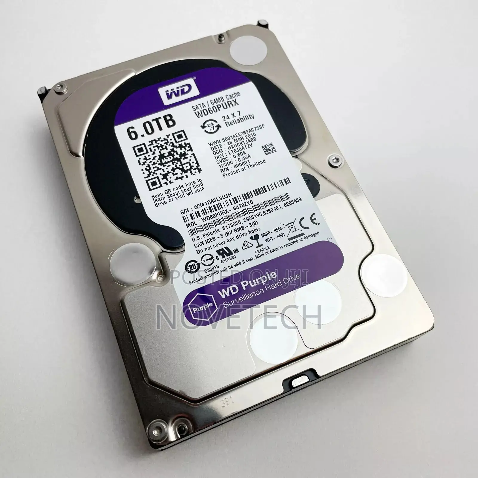 6tb Wd Purple Surveillance CCTV Sata Internal Hard Drive