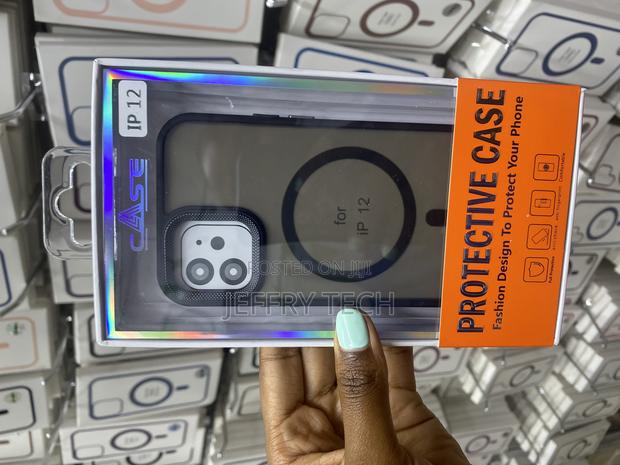 Jetech iPhone 12 Translusent Mate Black Magsafe Case - main view