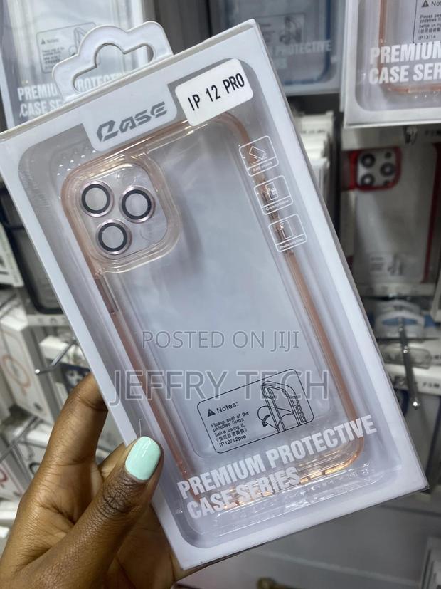 Celly iPhone 12 Pro New Skin Clear Case With Ring Lense-Pink - thumbnail 2