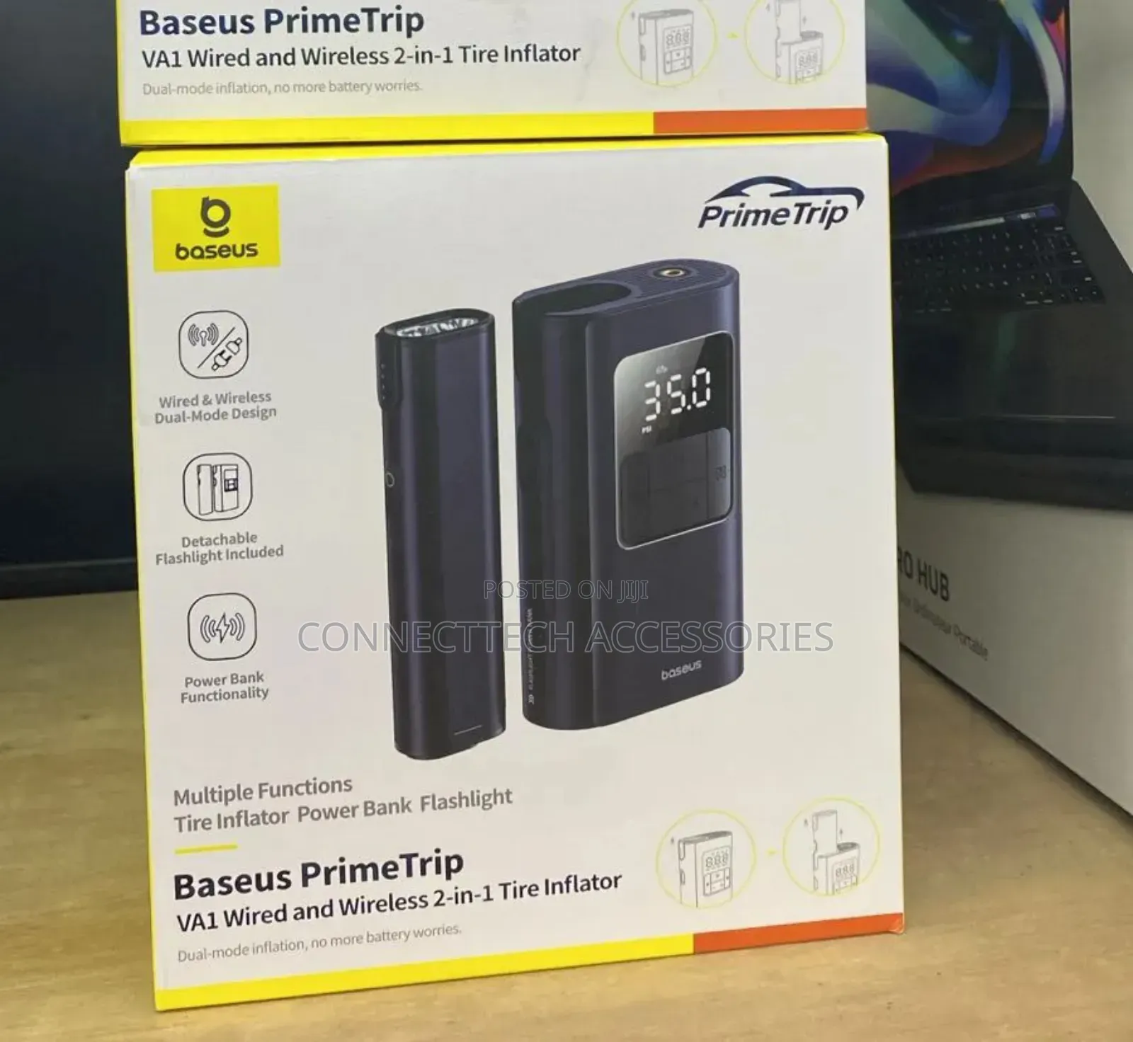 Baseus Primetrip Wired And Wireless Va1 2-in-1 Tire Inflator