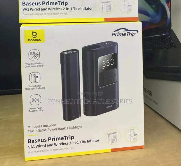 Baseus Primetrip Wired And Wireless Va1 2-in-1 Tire Inflator