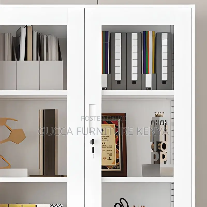 Office Cabinet:Office Open View White Steel Document Cabinet