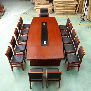 Boardroom Table:3meter Large Solid Wood Veneer Meeting Table