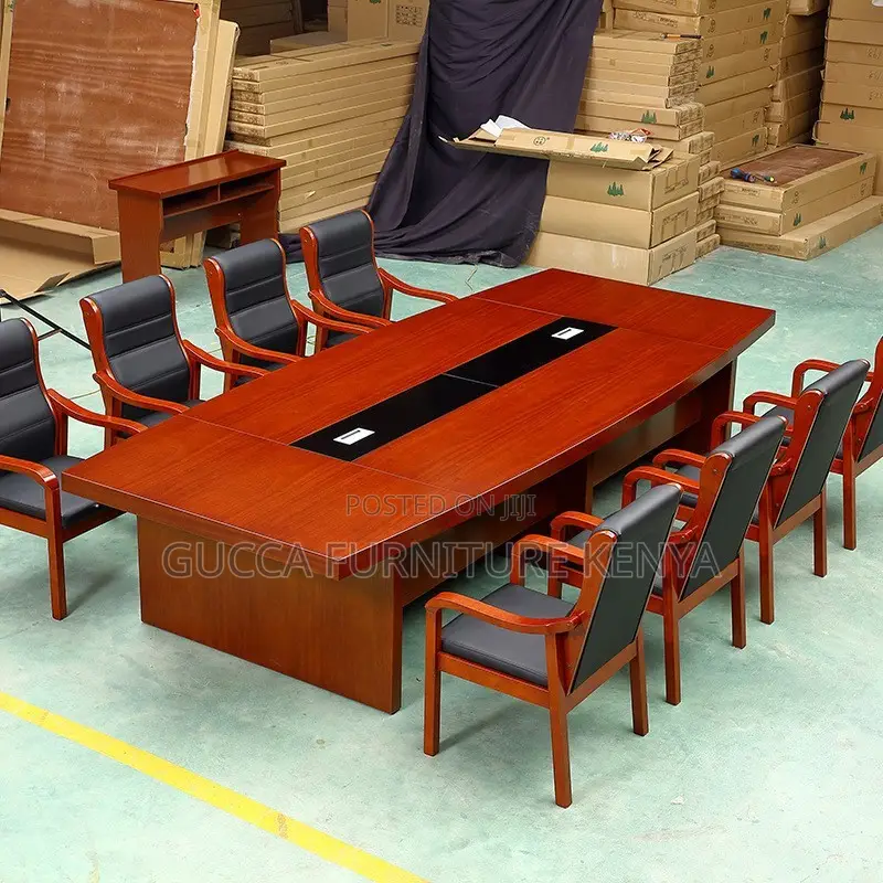 Boardroom Table:3meter Large Solid Wood Veneer Meeting Table