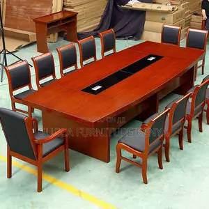 Boardroom Table:3meter Large Solid Wood Veneer Meeting Table