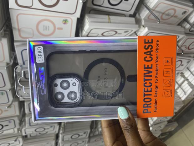 Sapara iPhone 13 Pro Translucent Mate Black Magsafe Case - main view